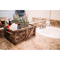 Premium Home Wooden Crates: Home Décor Wood crates for Display, Wooden Boxes for Crafts, Decorative Wooden Crate, Wood Boxes Storage Crate, Wooden Basket centerpieces for Home, Rustic Bathroom décor