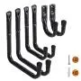 Heavy Duty Garage Hooks and Hangers Organizer - Wall Mount Garage Hanging Storage Utility Hooks for Ladders, Bike and Tools Black 6 Pack (Black Hook) Heavy Duty Garage Hooks and Hangers Organizer - Wall Mount Garage Hanging Storage Utility Hooks for Ladders, Bike and Tools Black 6 Pack (Black Hook)