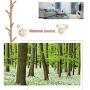 Coat Rack 8 Hooks Wooden Coat Rack Free Standing Entryway Natural Sturdy Wood Tree Coat Rack Stand Hanger Holder for Clothes/Scarves/Handbags for Office/Living Room/Bathroom (Khaki)