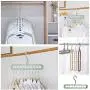 Magic Clothes Hanger, Hanger Slip Rotation, Sliding Folding Hanger, Hanger Space-Saving Storage Closet with Adult/Child Standard Plastic Hanger Hole 9