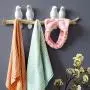 JDSHSO Wall Mounted Home Living Room Decor Hanger Resin Bird Statue Key Holder Coat Clothes Towel Hooks Racks Animal Sculpture (Navy,A Bird)