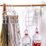 HJYPYJ Magic Hanger,Non-Slip Multifunction Folding Hangers,Hierarchical Storage Rack Pants Pp Hanger,Organizer Space-Saving Hanger,Bearing 1Kg Durable/Beige / 5 pcs
