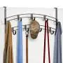 Lynk Over Door Accessory Holder - Scarf, Belt, Hat, Jewelry Hanger - 9 Hook Organizer Rack - Bronze