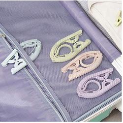 10pcs Random Color Foldable Travel Clothes Organizer Hanger Rack Wardrobe Closet Drying Holder Hanger Clothes Drying Rack Clothes Storage Rack