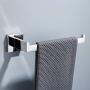 TNOMS Bathroom Hand Towel Holder Square Towel Bar Towel Ring Hanger Wall Mount,SUS304 Stainless Steel Polished Finish,HRQ7003P