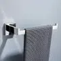 TNOMS Bathroom Hand Towel Holder Square Towel Bar Towel Ring Hanger Wall Mount,SUS304 Stainless Steel Polished Finish,HRQ7003P