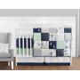 Sweet Jojo Designs Navy Blue, Mint and Grey Woodland Arrow Unisex Boy or Girl Baby Nursery or Kids Room Small Fabric Toy Bin Storage Boxes Chest for Woodsy Collection