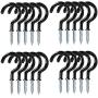 20 Pack Black Ceiling Hooks, 2.9 Inches Vinyl Coated Screw-in Ceiling Hooks Hanging Hooks, Plant Hooks Kitchen Hooks Cup Hooks Ceiling Hooks for Hanging