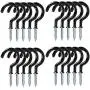 20 Pack Black Ceiling Hooks, 2.9 Inches Vinyl Coated Screw-in Ceiling Hooks Hanging Hooks, Plant Hooks Kitchen Hooks Cup Hooks Ceiling Hooks for Hanging