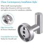 Bath Towel Hook Brushed, APLusee SUS304 Stainless Steel Bathroom Round Simple Coat Robe Holder, Modern Kitchen Toilet Home Storage Clothes Hanger