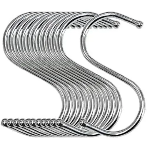 Heavy Duty S Hooks for Hanging, 30 Pack Hanging Metal Hooks, Stainless Steel S Hanging Hooks,Sturdy S Hooks for Hanging Clothes Pots Pans, Perfect for Kitchen Workshop Bathroom Heavy Duty S Hooks for Hanging, 30 Pack Hanging Metal Hooks, Stainless Steel S Hanging Hooks,Sturdy S Hooks for Hanging Clothes Pots Pans, Perfect for Kitchen Workshop Bathroom