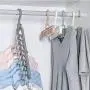 10pcs Creative 3D Space Saving Hanger Magic Clothes Hanger 9Hole Towel Hook Closet Organizer Storage Rack Color Random 10pcs Creative 3D Space Saving Hanger Magic Clothes Hanger 9Hole Towel Hook Closet Organizer Storage Rack Color Random