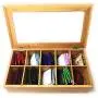 Bamboo Tea Storage Boxes Tea Bag Organizer or Kitchen Condiment Holder Perfect for Tea Lovers Countertop (14.5" x 8" x 4") Bamboo Tea Storage Boxes Tea Bag Organizer or Kitchen Condiment Holder Perfect for Tea Lovers Countertop (14.5" x 8" x 4")