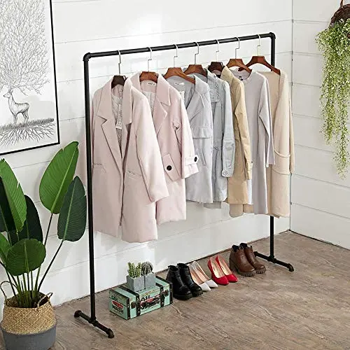 Industrial Pipe Clothing & Garment Rack Customized Hangers Clothing Shelves - Perfect For Retail Display,Black,Gold,Rose Gold,Silver Industrial Pipe Clothing & Garment Rack Customized Hangers Clothing Shelves - Perfect For Retail Display,Black,Gold,Rose Gold,Silver