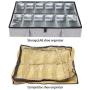 storageLAB Under Bed Shoe Storage Organizer, Adjustable Dividers - Set of 2, Fits 24 Pairs Total - Underbed Storage Solution (Grey)
