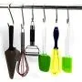 RuiLing Premium 4-Pack Size Extra Large Brushed Stainless Flat S Hooks Kitchen Pot Pan Hanger Clothes Storage Rack, XXL, Metal
