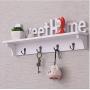 2pcs White Home Wall Hook Door Holder Shelf Household Supplies Coat Hat Key Bag Clothes Hanger Storage Rack Bedroom Decoration