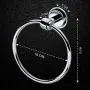 Brasseel Bathroom Hand Towel Ring, Towel Hook, Super Elegant & Modern Style Wall Mounted Hand Towel Holder for Bathroom & Kitchen| Multi Layer Chrome Finish| 100% Brass Material