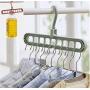 10pcs Random Color Magic Rotating Support Circle Clothes Hanger Clothes Drying Rack Plastic Clothes Hangers Home Storage Hangers