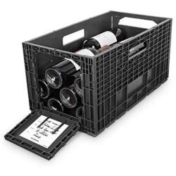 Flexible Wine Storage System for Wine Collectors | Front and Rear Access Door | Stackable Storage Solution | Weinbox 9 Separate Storage Crates | Hold Up To 108 Bottles | Works with All Bottle Shapes