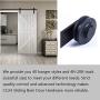 CCJH 9.6FT Heavy Duty Sliding Barn Wood Door Hardware Kit - Smoothly and Stable - Easy Installation - Fit 57.6" Single Door Panel(Line Shaped Hangers)