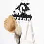 CoolPlus Coat Rack Wall Mounted Decorative Clothes Hooks Belt Hanger and Hat Organizer Entryway Dog Leash and Key Holder Wolf Pattern Black Finish CoolPlus Coat Rack Wall Mounted Decorative Clothes Hooks Belt Hanger and Hat Organizer Entryway Dog Leash and Key Holder Wolf Pattern Black Finish