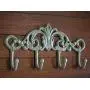 Farmhouse Style Entrance Hook Rack, Bathroom Towel Hanger, Sage Green or Pick Color, Handpainted Cast Iron