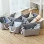 TheWarmHome Foldable Storage Basket with Strong Cotton Rope Handle, Collapsible Storage Bins Set Works As Baby Storage, Toy Storage, Nursery Baskets (Grey, 6Pack-11.8L7.9W5.2H) TheWarmHome Foldable Storage Basket with Strong Cotton Rope Handle, Collapsible Storage Bins Set Works As Baby Storage, Toy Storage, Nursery Baskets (Grey, 6Pack-11.8L7.9W5.2H)