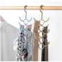 Rotatable 10-Claw Clothes Hanger Windproof Clothes Hanger Handbag Bag Holder Space Saving Clothes Hanger Organizer 10pcs Random Color