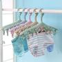 Gugio Baby Clothes Hangers with 8 Clips Non Slip Space Saving for Diapers Socks Lingerie Pant