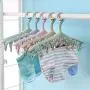 Gugio Baby Clothes Hangers with 8 Clips Non Slip Space Saving for Diapers Socks Lingerie Pant