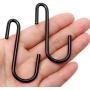 YourGift 10 Pack Heavy Duty S Hooks Black S Shaped Hooks Hanging Hangers Hooks for Kitchen, Bathroom, Bedroom and Office: Pan, Pot, Coat, Bag, Plants(10 Pack/Black/Small)
