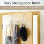 Over The Door Hook - 5 Hooks Towel Rack for Bathroom Storage Closet - Behind The Door Organizer Clothes Rack - Shoe Or Hat Holder - Office Cubicle Purse Hanger - Door Hook (White) Over The Door Hook - 5 Hooks Towel Rack for Bathroom Storage Closet - Behind The Door Organizer Clothes Rack - Shoe Or Hat Holder - Office Cubicle Purse Hanger - Door Hook (White)