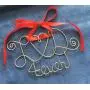 Personalized Gold or Silver Wire Name Valentines Day Gift~Wall or Door Hanger~Ornament~Any Name~2, 3, 4 Names possible~Year, Date 2019 option~Love Heart~Keepsake~The Original