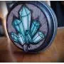 Mini Teal Crystals Hand Made 1 Hook Jewelry Key Hanger Organizer