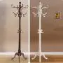 European Style Solid Wood Coat Racks Indoor Landing Bedroom Hangers Modern Assembly Home Clothes Hanger 180cm ( Color : Brown )