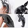Hot Sale!DEESEE(TM)????????Deer head Self Adhesive Wall Door Hook Hanger Bag Keys Sticky Holder (White)
