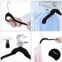 Iddefee Clothes Hanger Pack of 20 Plastic Hangers-4223cm Suitable for Closet Save Space Black Pants Hangers (Color : Black, Size : 4223cm)