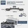 Juvale 200-Count 1.8 Inch Metal Sawtooth Picture Frame Hangers with 400 Screws Juvale 200-Count 1.8 Inch Metal Sawtooth Picture Frame Hangers with 400 Screws