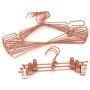 KOOBAY Top 17" Rose Copper Gold Shiny Steel Wire Clothes Hanger Non Slip Shoulders for Shirts,Coat,Slacks Storage & Display (30)