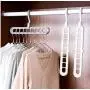 10pcs Random Color 9 Holes Clothes Hanger Plastic Storage Rack Wardrobe Clothing Organizer Coat Hook 10pcs Random Color 9 Holes Clothes Hanger Plastic Storage Rack Wardrobe Clothing Organizer Coat Hook