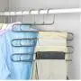 Hanging Clothes Hanger Clothing Storage Multifunctional Stainless Steel Multi-Layer Rack Seamless Adult Hanging Pants Hanger 2pcs