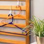HANGERWORLD 40 Blue Orange 16inch Plastic All Purpose Coat Clothes Garment Pant Skirt Bar Hangers Loop Hooks