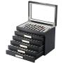 60 Pen Wood Display Case Holder Storage Collector Organizer Boxes 314060