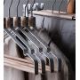 Nwn Log Iron Wrought Iron Hanger Metal Clothes Hanging Pants Hanging Multifunctional Wardrobe (Color : White, Size : 20)