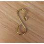 Handmade Gold Ornament Hooks, 1.25 inches long 16g wire set of 50 (heavy duty)