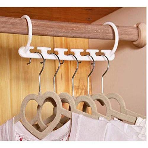 10PC 5 Hole Magic Wander Hangers Clothes Space Saver Space Saver Wonder Magic Clothes Hanger Hook Hangers for Clothes Decoration