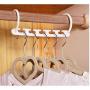 10PC 5 Hole Magic Wander Hangers Clothes Space Saver Space Saver Wonder Magic Clothes Hanger Hook Hangers for Clothes Decoration