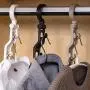HJYPYJ Magic Hanger,Rotatable 360?? Folding Hanger,Superimposed Storage Space-Saving Organizer Hangers, Strong Bearing Capacity/Random Color / 4 pcs