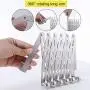 WEBI Over The Door Hook,Door Hanger Over The Door Towel Rack with 6 Hooks for Hanging,Door Coat Hanger Towel Hanger Over Door Coat Rack for Clothes,Behind Back of Bathroom,Silver,2 Packs